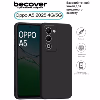 Чохол до мобільного телефона BeCover Silicone Oppo A5 2025 4G/5G Black (713790) - Image 1