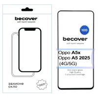 Стекло защитное BeCover 10D Oppo A5x / A5 2025 (4G/5G) Black (713930) - Изображение 1