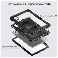 Чехол для планшета BeCover FortTab Lenovo Idea Tab/K11 (2nd Gen) TB336/Xiaoxin Pad (2025) 11" Black (714080) - Изображение 4
