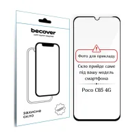 Скло захисне BeCover Poco C85 4G Black (714366) - 1