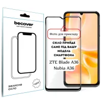 Скло захисне BeCover ZTE Blade A36 / Nubia A36 Black (714373) - 1