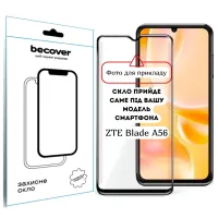 Скло захисне BeCover ZTE Blade A56 Black (714375) - 1