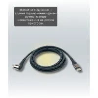 Дата кабель USB-C to USB-C 1.5m 5A 100W Quick Charge magnetic black BeCover (714555) - Изображение 4