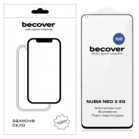Стекло защитное BeCover 10D Nubia Neo 3 5G Black (714762) - Изображение 1