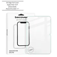Скло захисне BeCover 3D Edge Full Cover Apple iPad 10.9" (2022/2024) / iPad (A16) 2025 11" (714773) - Зображення 1