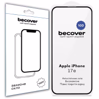 Стекло защитное BeCover 10D Apple iPhone 17e Black (715142) - Image 1