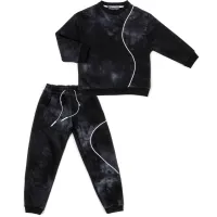 Спортивний костюм дитячий A-Yugi флісовий (7294-03-146G-black) - 1