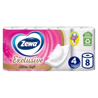 Туалетний папір Zewa Exclusive Ultra Soft 4 шари 8 рулонів (7322541046532/7322541191041) - 2