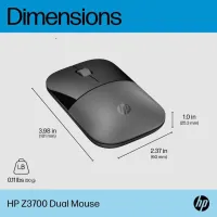 Мишка HP Z3700 Dual Wireless/Bluetooth Silver (758A9AA) - 6