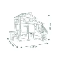 Ігровий будиночок Smoby Life для друзiв з лiтньою кухнею, дверним дзвiнком та столиком, 217х155х172 см (7600810207) - Зображення 2