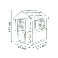 Ігровий будиночок Smoby Life Райдужний зі ставнями, 110х98х127 см (7600810737) - 2