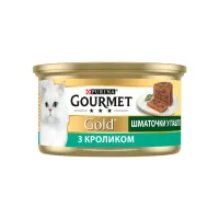 Паштет для котів Purina Gourmet Gold. З кроликом. Шматочки в паштеті 85 г (7613033706271) - 2
