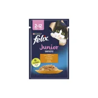 Вологий корм для кішок Purina Felix Fantastic Junior з куркою в желе 85 г (7613039832189) - 1