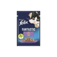 Вологий корм для кішок Purina Felix Fantastic з ягням у желе 85 г (7613039838969) - 1