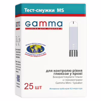 Тест-смужки для глюкометра Gamma MS 25 шт. (7640143654963) - Image 1