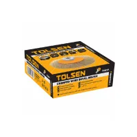 Щітка для електроінструменту Tolsen конічна 100 мм М14, гофрований латунований дріт 0.3 мм (77627) - 3