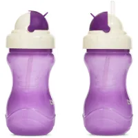 Поїльник-непроливайка Baboo із силіконовою соломинкою, 360 мл, 9 + (фіолетова) (8-128) - Зображення 3
