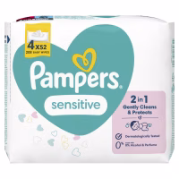 Дитячі вологі серветки Pampers Sens 4x52 (8001841062624) - Image 2