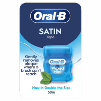 Зубна нитка Oral-B Satin Tape М'ятна Вощена 50 м (8006530114196) - Image 1