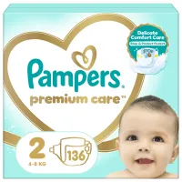 Підгузки Pampers Premium Care Розмір 2 (4-8 кг) 136 шт (8006540855812) - 1