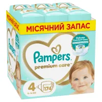 Підгузки Pampers Premium Care Розмір 4 (9-14 кг) 174 шт (8006540855935) - 1