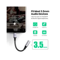 Перехідник USB-C to 3.5mm F 0.10m AV161 Ugreen (80154) - 3