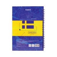 Блокнот Axent на спіралі тверда обкл., А5, 96арк. Stockholm (8032-08-A) - Зображення 2