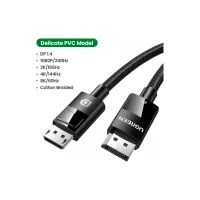 Кабель мультимедійний DisplayPort M to DisplayPort M 1.0m V1.4 braided DP114 black Ugreen (80390) - 3