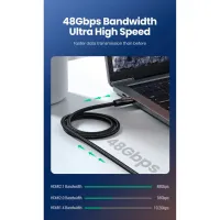 Кабель мультимедійний HDMI M to HDMI M 1.5m braided HD140 black Ugreen (80402) - 8