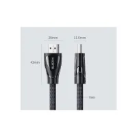 Кабель мультимедійний HDMI M to HDMI M 2.0m braided HD140 black Ugreen (80403) - 5