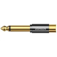 Перехідник 6.35mm M to RCA F AV169 black Ugreen (80731) - 2