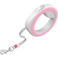 Повідець для собак WAUDOG R-leash світловідбиваюча стрічка XS-M до 40 кг 2.9 м рожевий (81277) - 3