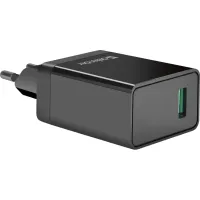 Зарядний пристрій Defender UPA-101 black, 1 USB, QC 3.0, 18W (83573) - 2