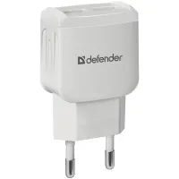 Зарядний пристрій Defender UPA-22 white, 2xUSB, 2.1A (83580) - 1