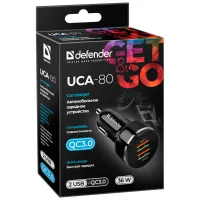 Зарядное устройство Defender UCA-80 black, 2xUSB, QC3.0, 36W (83832) - Изображение 2