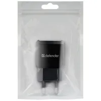 Зарядний пристрій Defender EPA-13 black, 2xUSB, 5V/2.1A, package (83840) - 3