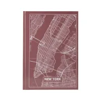 Канцелярська книга Axent Maps New York А4 у твердій обкладінці 96 аркушів у клітинку (8422-543-A) - Зображення 1