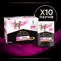 Вологий корм для кішок Purina Pro Plan Veterinary Diets UR ST/OX Urinary З лососем 10 x 85 г (8445290093851) - 9