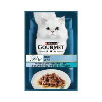 Вологий корм для кішок Purina Gourmet Perle з Океанічною рибою, Тунцем в підливі 85 г (8445291188099) - 1