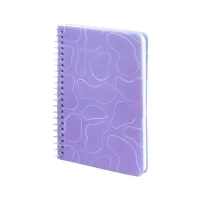 Блокнот Axent на спіралі B6 80 аркушів, клітинка, пластикова обкладинка, фіолетовий (8463-1-A) - Зображення 2