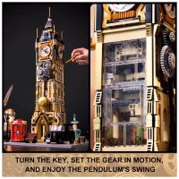 Конструктор Pantasy Original - Steampunk Парк Годинникова вежа в стилі стімпанк (85008) - Image 3