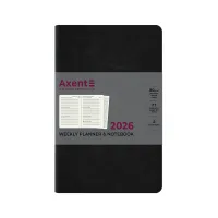Еженедельник Axent датированный 2026 Partner City Soft 125х195, черный (8521-26-01-A) - Изображение 2