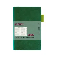 Еженедельник Axent датированный 2026 Partner Soft Muse 125х195, зеленый (8527-26-2-A) - Изображение 2