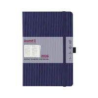 Еженедельник Axent датированный 2026 Grand Lines 195х255, синий (8531-26-02-A) - Изображение 2