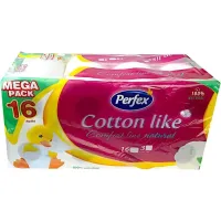 Туалетний папір Perfex Cotton Like Comfort Line 3 шари 16 рулонів (8606110850522) - 2