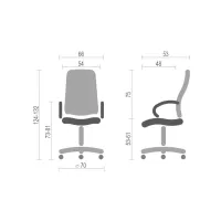 Офісне крісло Аклас Бадалона CH MB Коричневий (LC-K) (86867) - Зображення 2