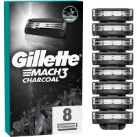 Змінні касети Gillette Mach3 Charcoal Деревне вугілля 8 шт. (8700216085472) - 1