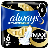 Гігієнічні прокладки Always Ultimate Night Розмір 6 8 шт. (8700216213905) - 1