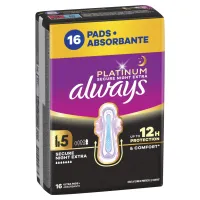Гігієнічні прокладки Always Platinum Secure Night Extra Розмір 5 16 шт. (8700216452885) - 2