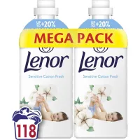 Кондиціонер для білизни Lenor Для чутливої шкіри Свіжість бавовни 2 х 1.239 л (8700216880824) - 1